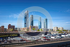 Cuatro Torres Business Area Modern Skyscrapers - Madrid, Spain