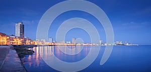 Cuba, Caribbean Sea, la habana, havana, skyline at night