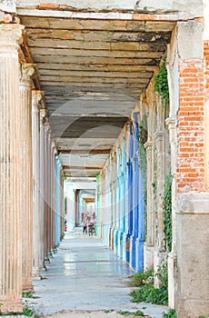 Cuba colors of old town La Havana buildings