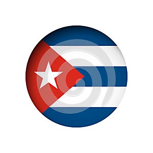 Circle vector flag of Cuba