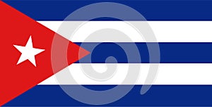 Cuba flag vector.Illustration of Cuba flag