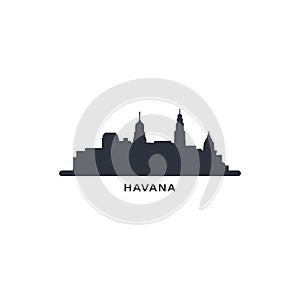 Cuba Havana cityscape vector logo