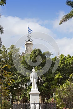 Cuba. Havana. Statue of Carlos Manuel de Cespedes