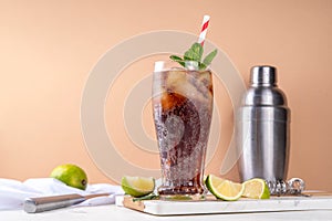 Cuba Libre or long island Cola and Lime Sour drink