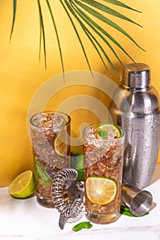 Cuba libre or long island summer cocktail