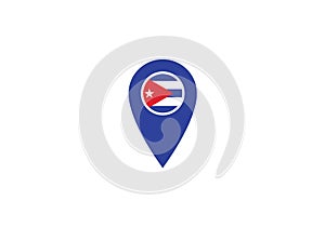 Cuba Location pin map navigation label symbol