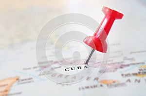 Cuba map tack
