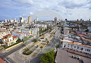 Cuba. Old Havana. Top view. Prospectus of presidents photo