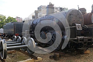 Cuba: Old trains behind the Capitolio in Havanna