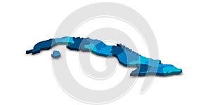 Cuba political map of administrative divisions