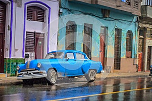 Streets of old Havanna after the rain, historical quarters photo