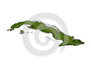 Cuba On White Background