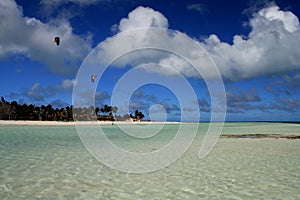 Cuban beach. Turquoise waters, white sand and water sports