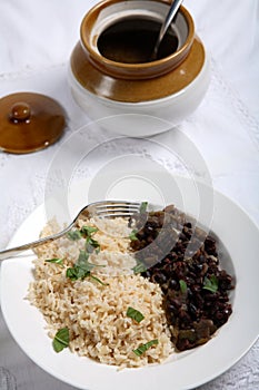 Cuban beans and rice vertical
