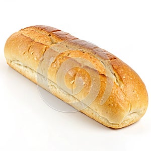 Cuban bread isolated on white