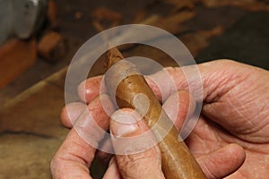 Cuban cigars over the table