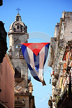 Cubano bandera en 