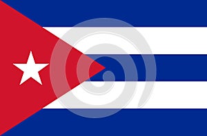 Cuban national flag in accurate colors, official flag of cuba in exact colors