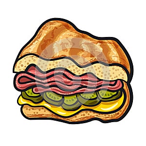 Cuban sandwich with ham