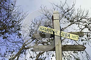 Cuban Sign at Bahia Honda State Park.