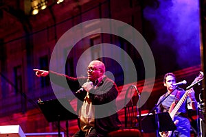 The Cuban singer Pablo Milanes in concert