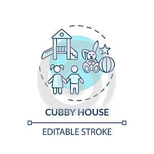 Cubby house concept icon