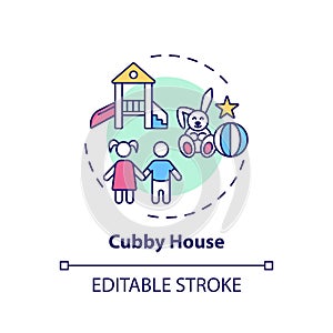 Cubby house concept icon