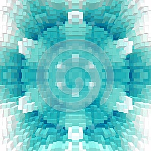 Cube 3d extrude symmetry background,  design ornament