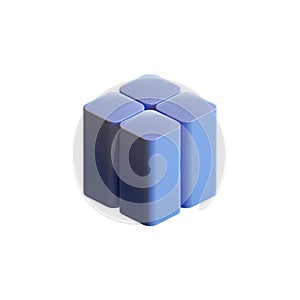 Cube 3D Render Design Element 05