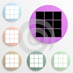 cube badge color set. Simple glyph, flat vector of web icons for ui and ux, website or mobile application
