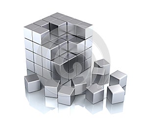 Cube and blocks