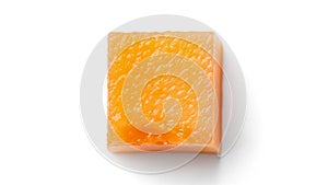 Cube, casting a soft shadow to the right, indicating a light source from