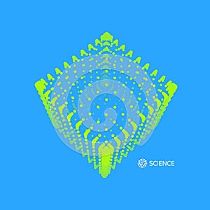 Cube. The Cube Consisting of Points. Molecular lattice
