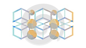 Cube Data Structure for Technology and Analytics, vector design Generative AI