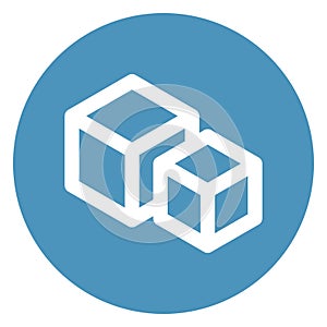 Cube, design bold vector icon which can be easily modified or edited