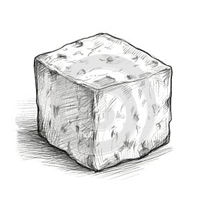 cube feta cheese ai generated