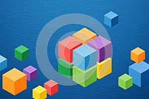 Cube games colorful background