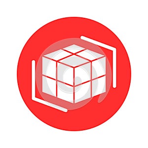 Cube glyph background icon which can easily modify or edit