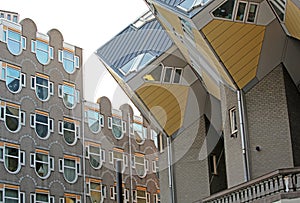 The cube houses in Rotterdam, Netherlands