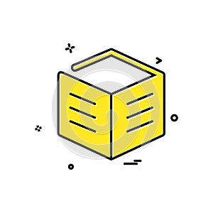 Cube icon design vector