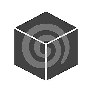 Cube icon vector image. photo