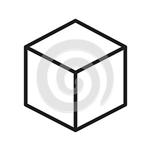 Cube icon vector image. Suitable for mobile apps, web apps and print media. photo