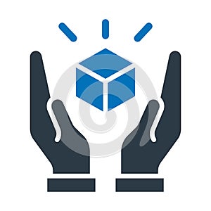 Cube, insure Vector icon which can easily modify