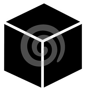 Cube Isolated Vector Icon That can be easily Modified or Edited.