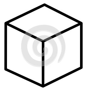 Cube Isolated Vector Icon That can be easily Modified or Edited.
