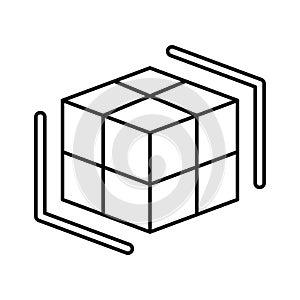 Cube Line Vector icon which can easily modify or edit