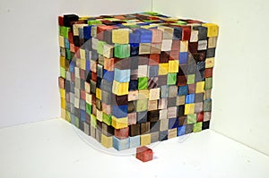 Colorful 1000 cm^3 cube photo