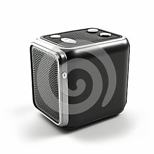 Cube Micro Bluetooth Speaker - Realistic Dark Black And Silver Design