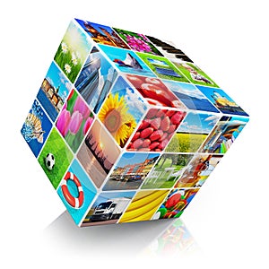 Cube with photo collection