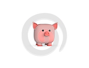 Cube Pig 3D render model